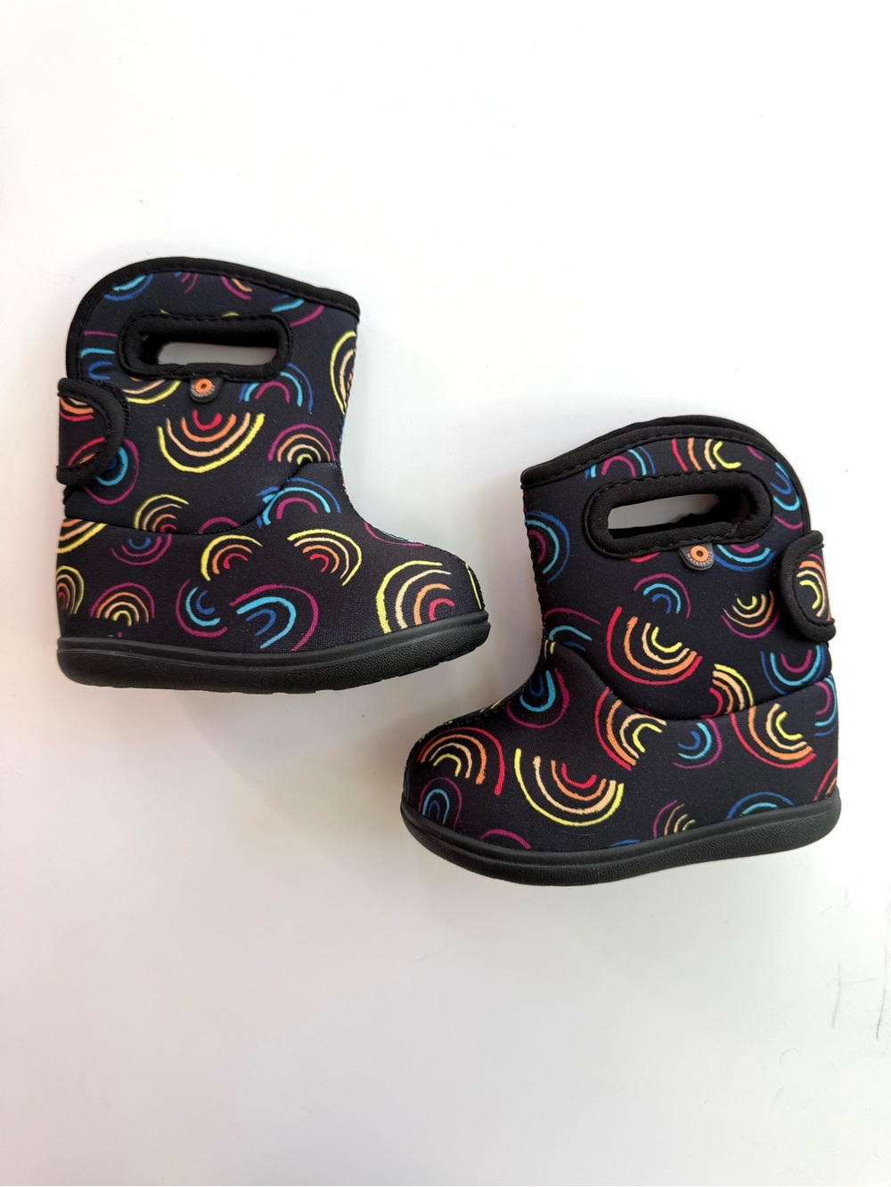 Bogs Baby II Wild Rainbow Snow Boots infant size 5 - Black & Rainbow Waterproof
